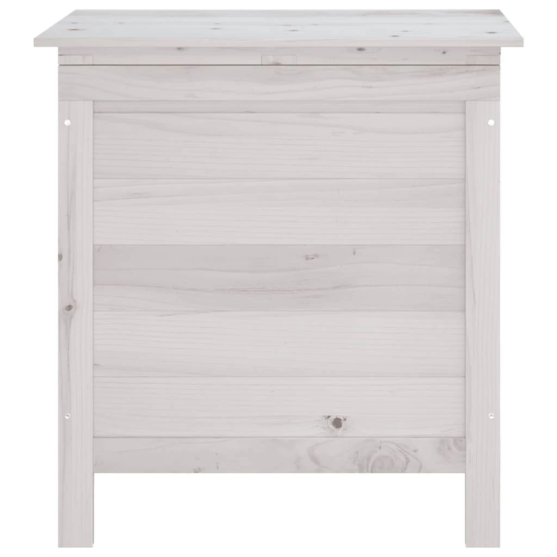 vidaXL dārza uzglabāšanas kaste, balta, 50x49x56,5 cm, egles koks