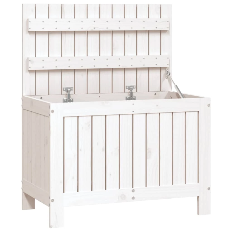 vidaXL uzglabāšanas kaste, balta, 76x42,5x54 cm, priedes masīvkoks