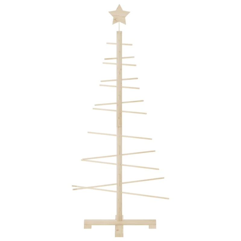 vidaXL koka Ziemassvētku eglīte dekorēšanai, 125 cm, priedes masīvkoks