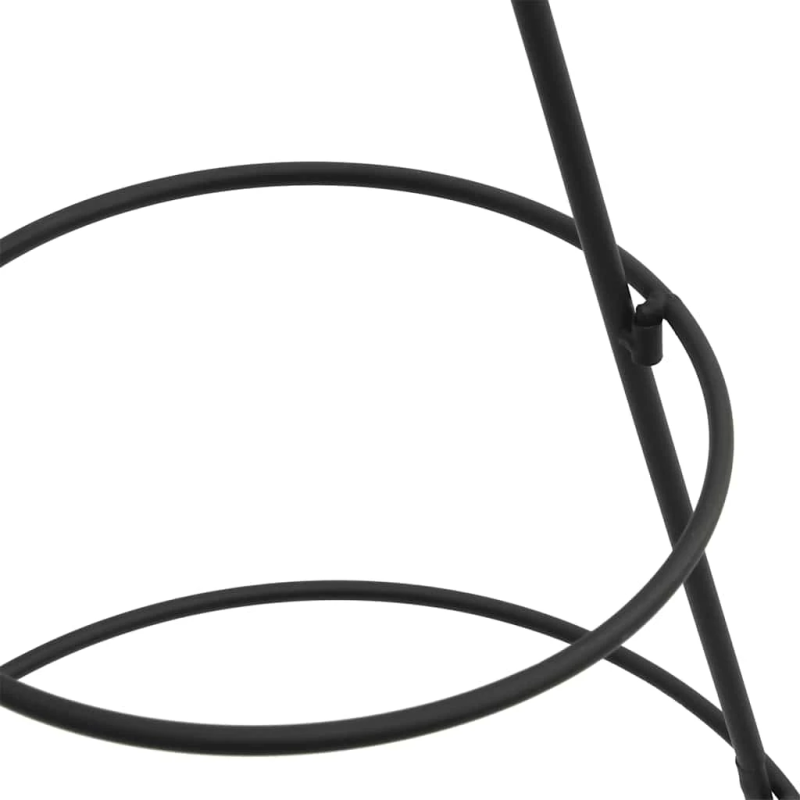 vidaXL dekoratīva Ziemassvētku eglīte, metāls, melna, 125 cm