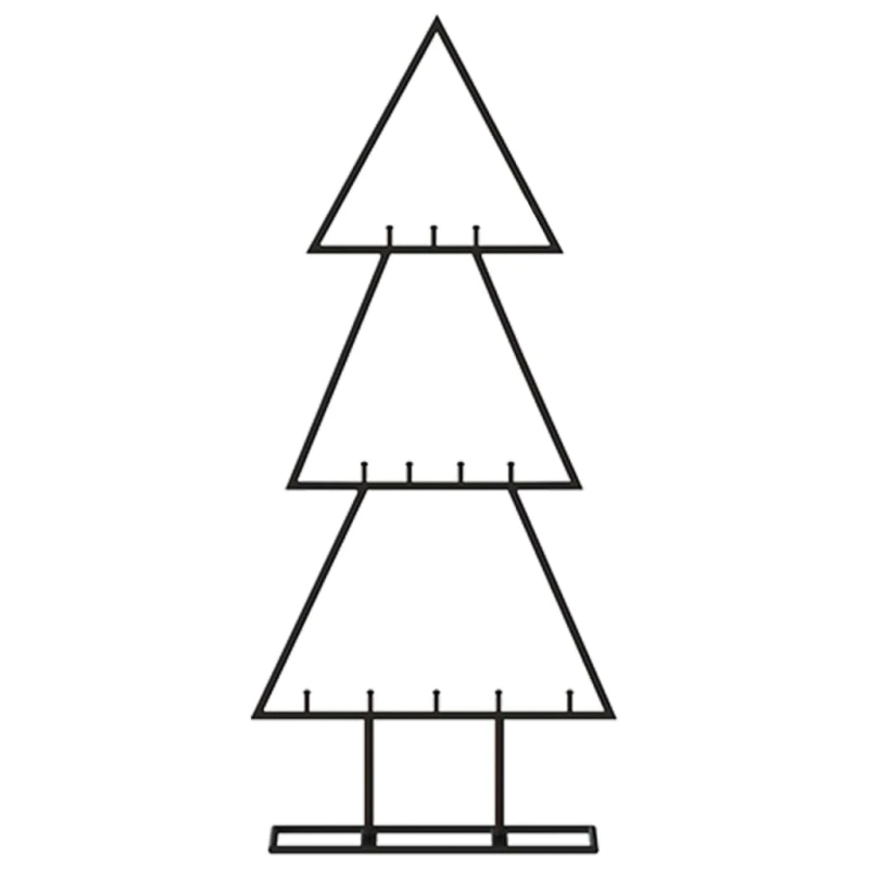 vidaXL Ziemassvētku eglīte, metāls, melna, 60 cm