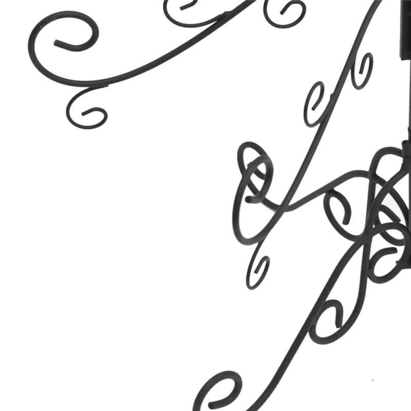 vidaXL Ziemassvētku eglīte, metāls, koka pamatne, melna, 180 cm