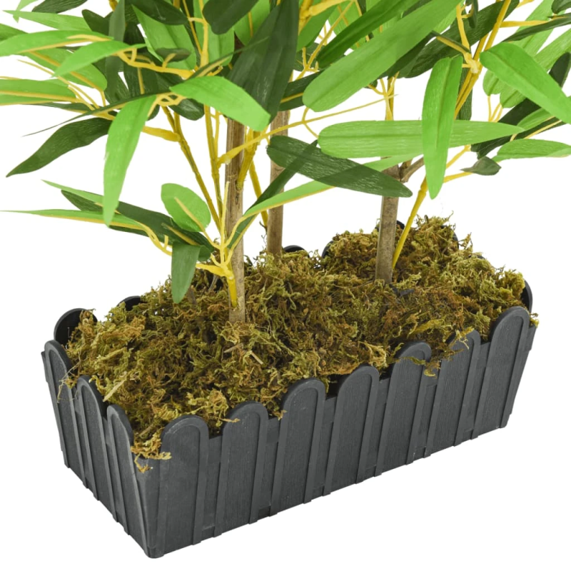 vidaXL mākslīgais bambuss, 500 lapas, 80 cm, zaļš