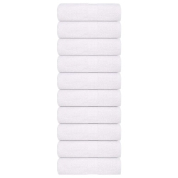 vidaXL viesu dvieļi, FROGN, 10 gab., balti, 30x50 cm, 360 g-m²