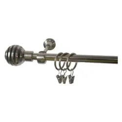 Single curtain rod set Domoletti F511252, 180 cm, DIA 16 mm