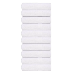 vidaXL dušas dvieļi, FROGN, 10 gab., balti, 70x140 cm, 360 g-m²