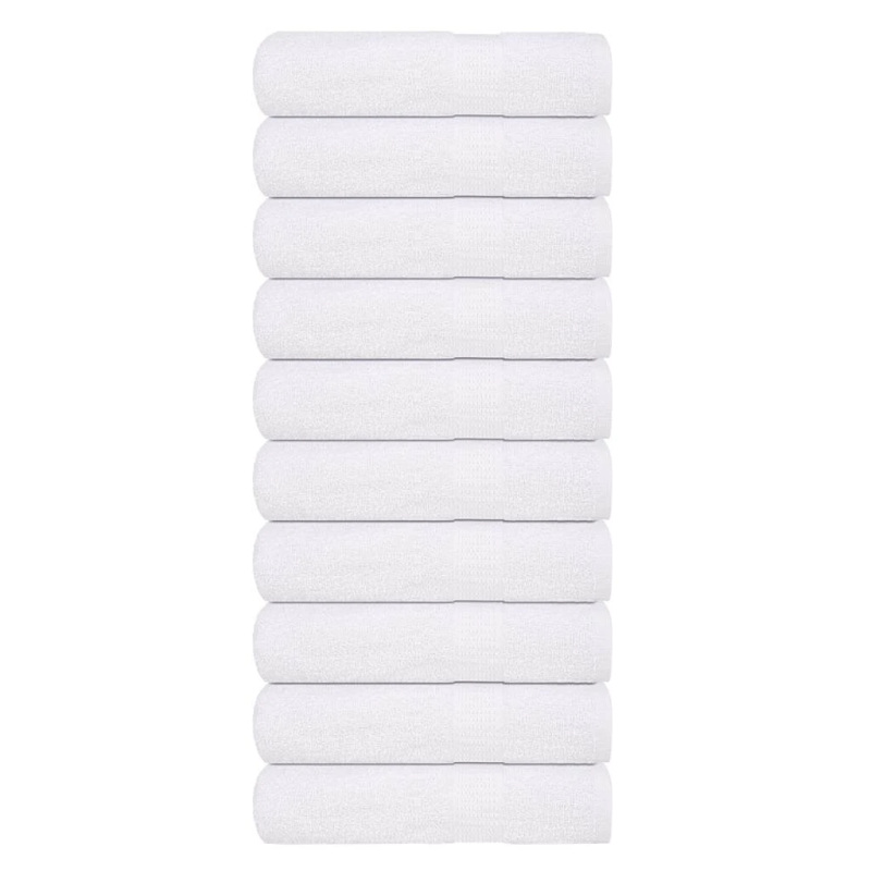 vidaXL dušas dvieļi, FROGN, 10 gab., balti, 70x140 cm, 360 g-m²