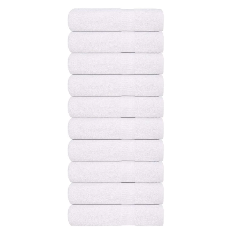 vidaXL vannas dvieļi, FROGN, 10 gab., balti, 100x150 cm, 360 g-m²