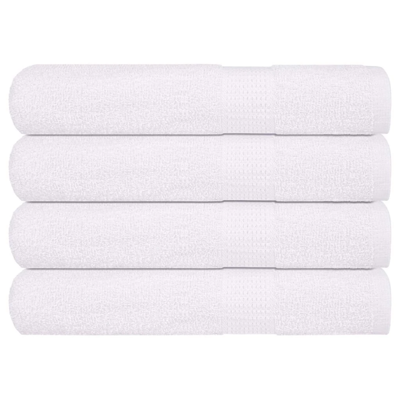 vidaXL pirts dvieļi, FROGN, 4 gab., balti, 80x200 cm, 360 g-m²