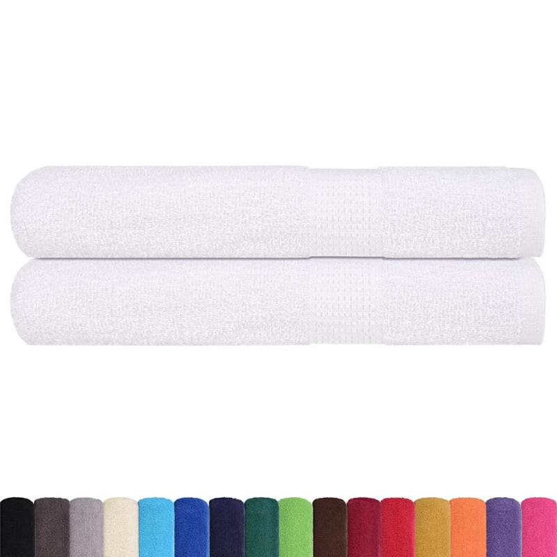 vidaXL dvieļi, FROGN, 2 gab., balti, 100x200 cm, 360 g-m²
