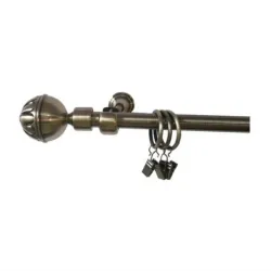 Single curtain rod set Domoletti F511887. 300 cm. DIA 16 mm