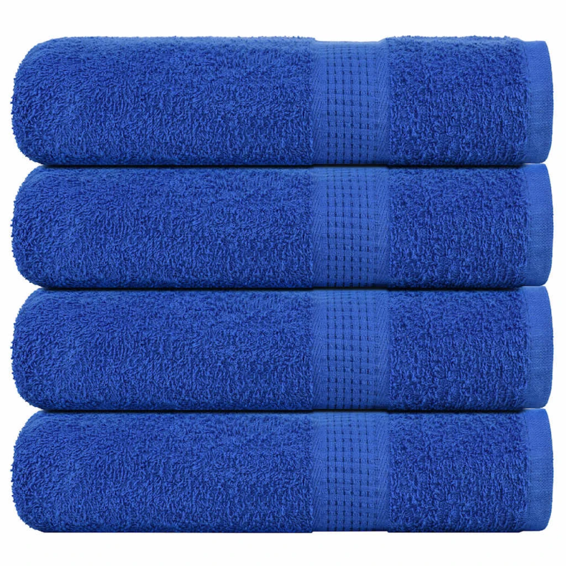 vidaXL vannas dvieļi, FROGN, 4 gab., zili, 100x150 cm, 360 g-m²