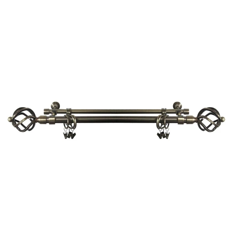 Dubultā karnīša komplekts Domoletti F512005. 240 cm. DIA 19 mm