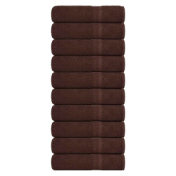 vidaXL roku dvieļi, FROGN, 10 gab., brūni, 50x100 cm, 360 g-m²