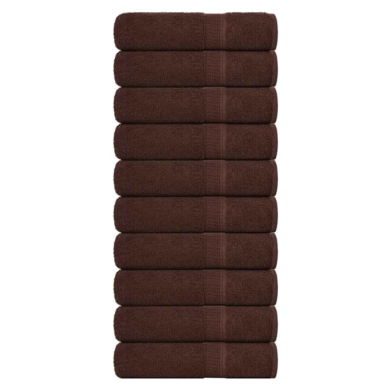 vidaXL dušas dvieļi, FROGN, 10 gab., brūni, 70x140 cm, 360 g-m²