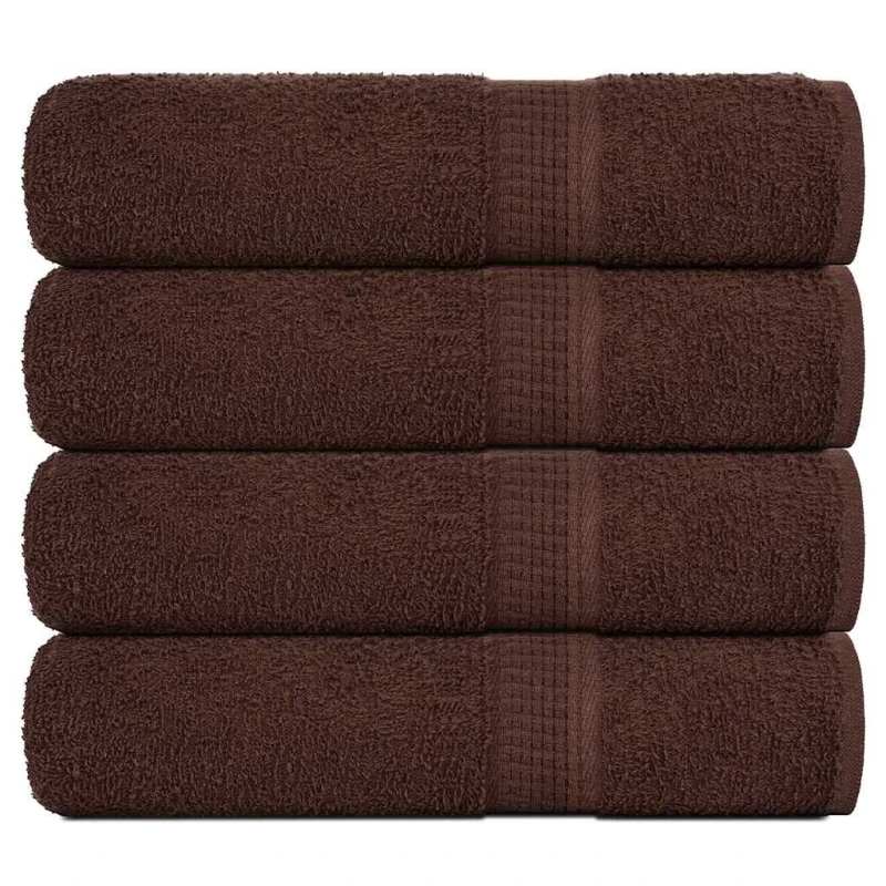 vidaXL vannas dvieļi, FROGN, 4 gab., brūni, 100x150 cm, 360 g-m²