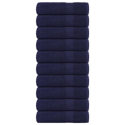 vidaXL vannas dvieļi, FROGN, 10 gab., tumši zili, 100x150 cm, 360 g-m²