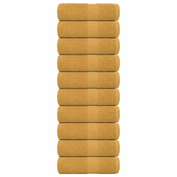 vidaXL dvieļi, FROGN, 10 gab., zelta krāsā, 30x30 cm, 360 g-m²