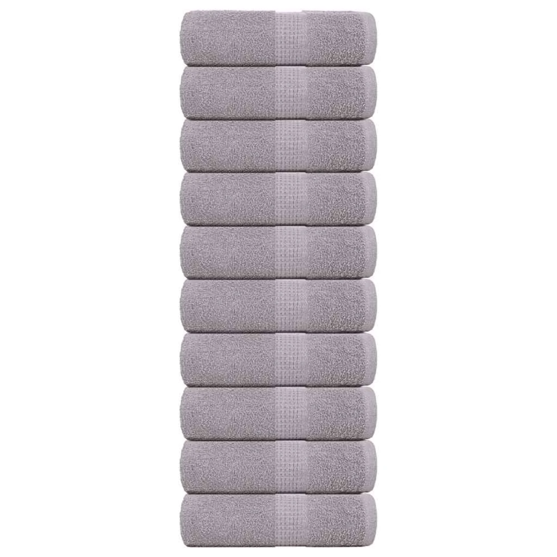 vidaXL dvieļi, FROGN, 10 gab., pelēki, 30x30 cm, 360 g-m²