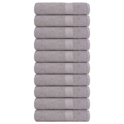 vidaXL dušas dvieļi, FROGN, 10 gab., pelēki, 70x140 cm, 360 g-m²