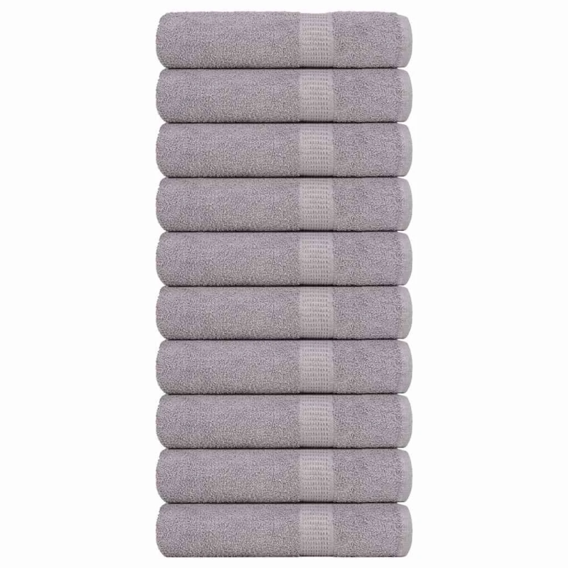 vidaXL vannas dvieļi, FROGN, 10 gab., pelēki, 100x150 cm, 360 g-m²