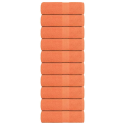 vidaXL dvieļi, FROGN, 10 gab., oranži, 30x30 cm, 360 g-m²