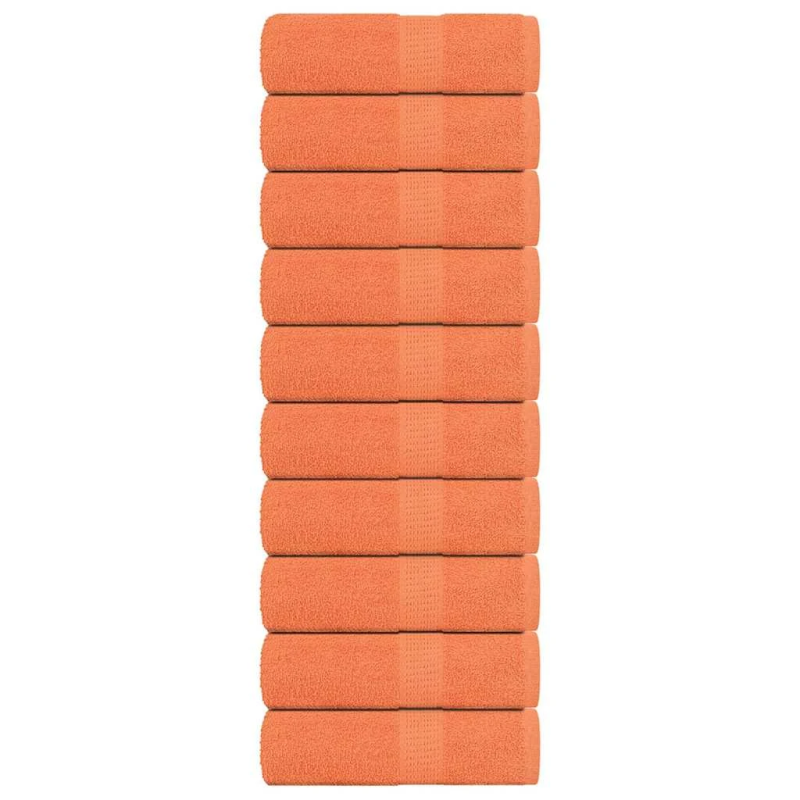 vidaXL dvieļi, FROGN, 10 gab., oranži, 30x30 cm, 360 g-m²