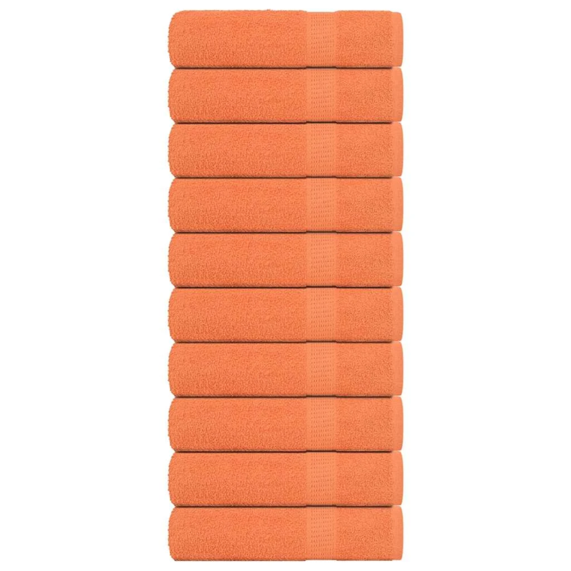 vidaXL vannas dvieļi, FROGN, 10 gab., oranži, 100x150 cm, 360 g-m²