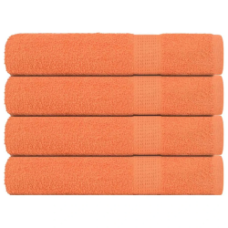 vidaXL pirts dvieļi, FROGN, 4 gab., oranži, 80x200 cm, 360 g-m²