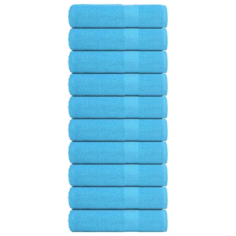 vidaXL roku dvieļi, FROGN, 10 gab., tirkīzzili, 50x100 cm, 360 g-m²