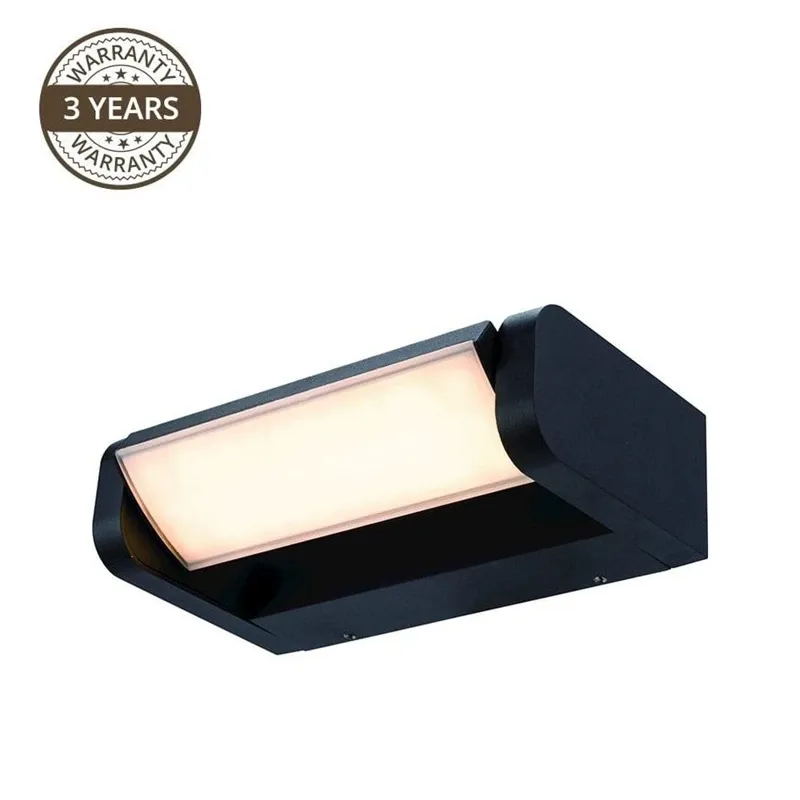 Āra sienas lampa Domoletti Effection ELED-630, 6W, LED, IP54, melna krās., 23 cm x 6 cm