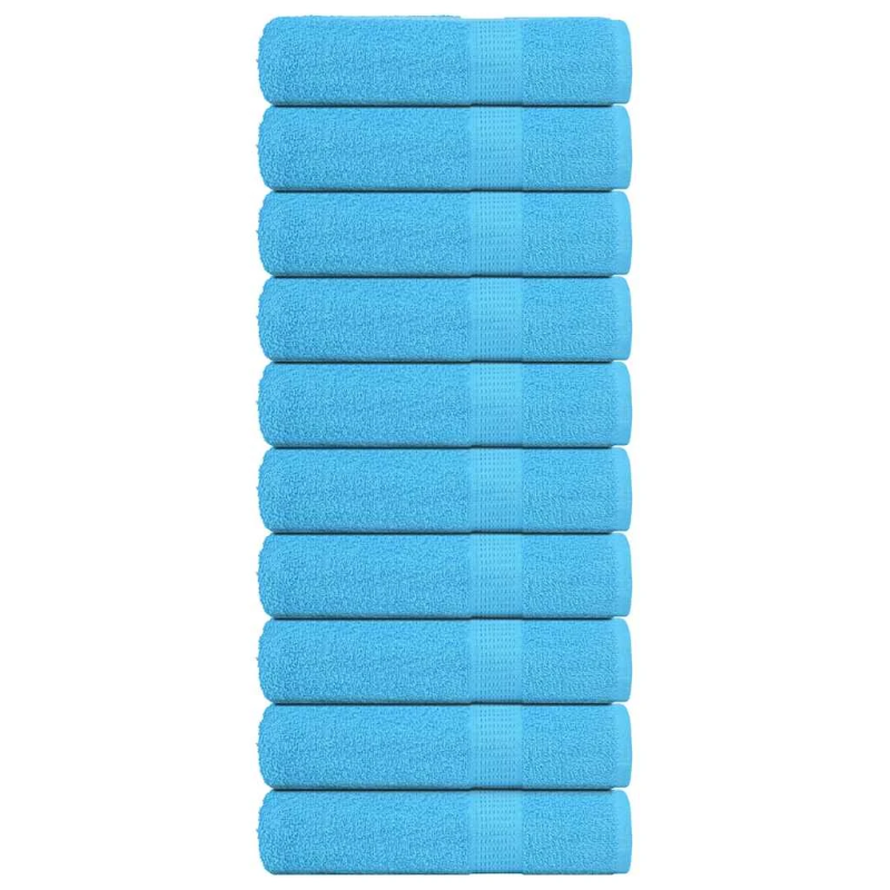 vidaXL dušas dvieļi, FROGN, 10 gab., tirkīzzili, 70x140 cm, 360 g-m²