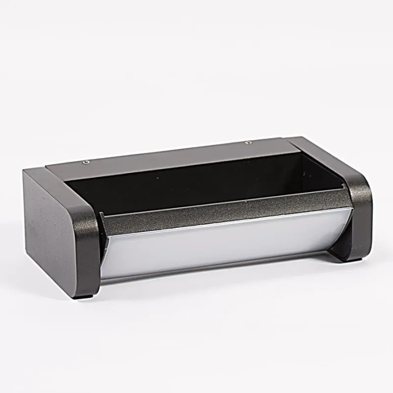 Āra sienas lampa Domoletti Effection ELED-630, 6W, LED, IP54, melna krās., 23 cm x 6 cm