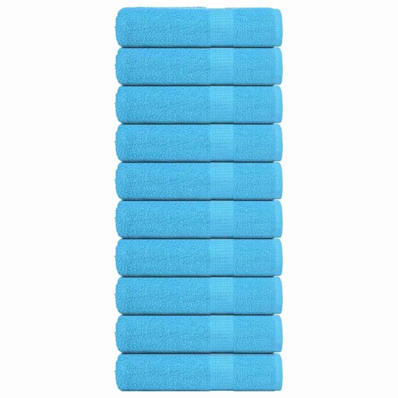 vidaXL vannas dvieļi, FROGN, 10 gab., tirkīzzili, 100x150 cm, 360 g-m²