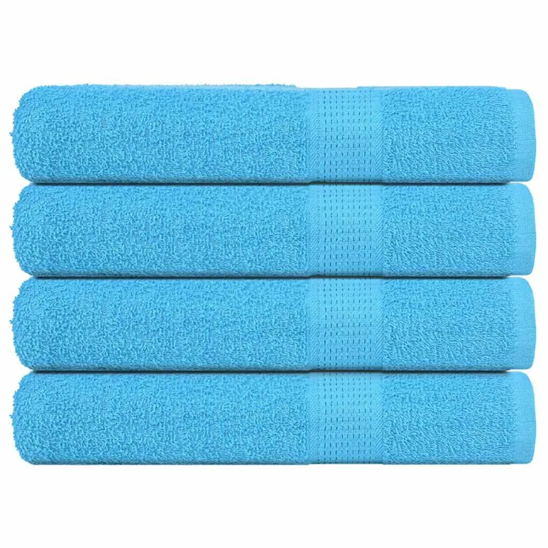 vidaXL dvieļi, FROGN, 4 gab., tirkīzzili, 100x200 cm, 360 g-m²