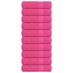 vidaXL roku dvieļi, FROGN, 10 gab., rozā, 50x100 cm, 360 g-m²