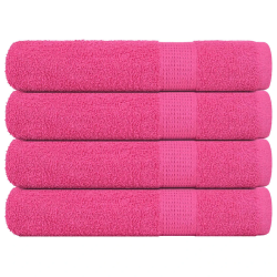 vidaXL dvieļi, FROGN, 4 gab., rozā, 100x200 cm, 360 g-m²