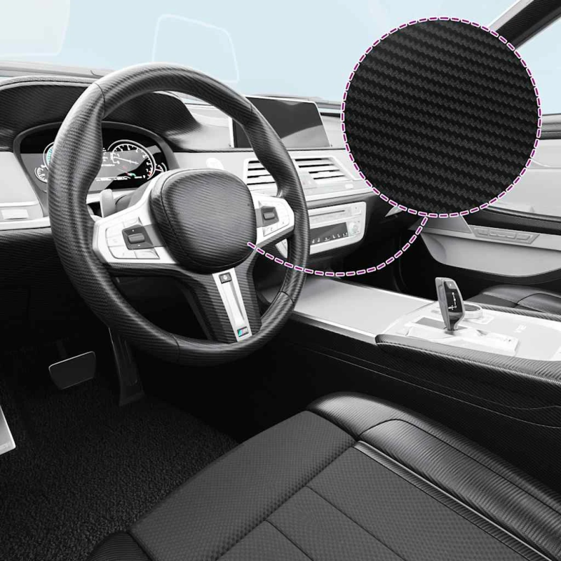 vidaXL automašīnu plēve, 3D, melna, 100x150 cm