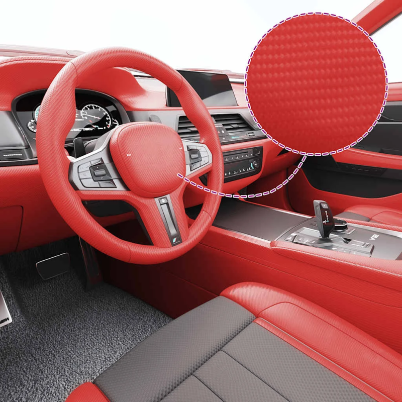 vidaXL automašīnu plēves, 2 gab., 4D, sarkanas, 100x150 cm + 50x150 cm