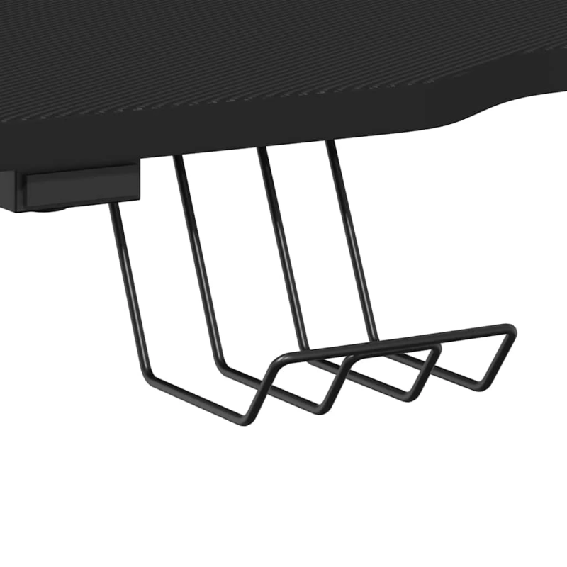 vidaXL datorspēļu galds, ZZ-formas kājas, melns, 90x60x75 cm