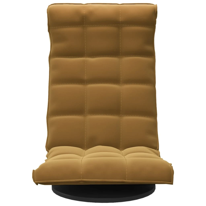 vidaXL grozāms grīdas krēsls, brūns samts