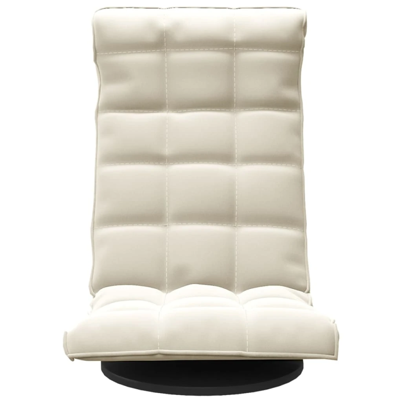 vidaXL grozāms grīdas krēsls, krēmkrāsas samts