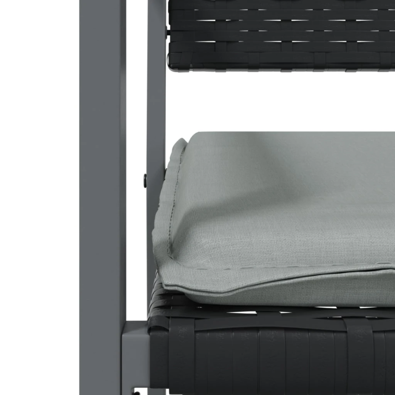 vidaXL 7-daļīgs dārza mēbeļu komplekts, matrači, rotangpalma, tērauds