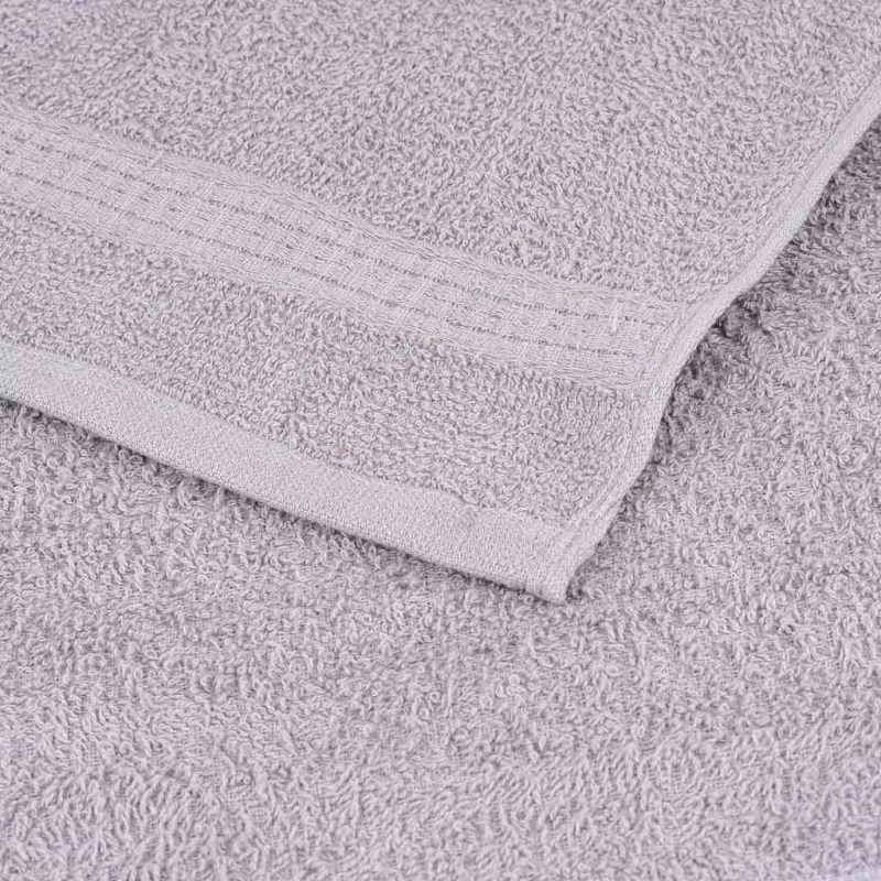 vidaXL 12 daļu dvieļu komplekts, FROGN, pelēks, 360 g-m²