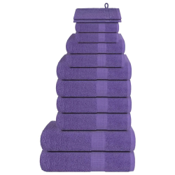 vidaXL 12 daļu dvieļu komplekts, FROGN, violets, 360 g-m²