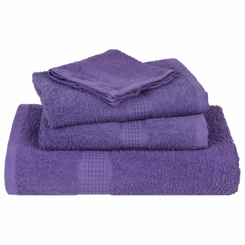 vidaXL 12 daļu dvieļu komplekts, FROGN, violets, 360 g-m²