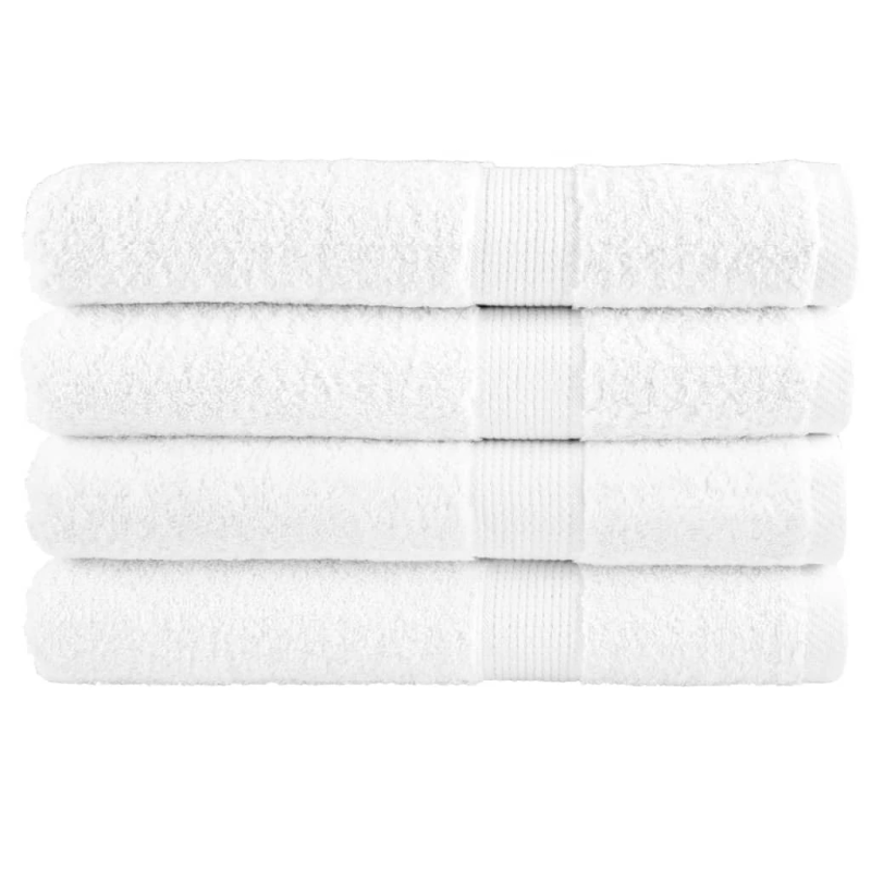 vidaXL dvieļi, SOLUND, 4 gab., balti, 100x200 cm, 600 gsm