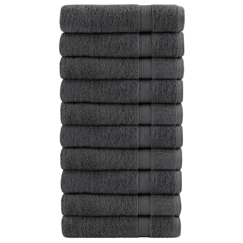 vidaXL dušas dvieļi, SOLUND, 10 gab., antracītpelēki, 70x140 cm, 600gsm