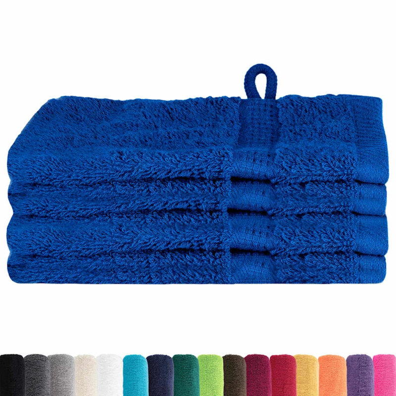 vidaXL Viesu dvielis SOLUND Zila Kokvilna