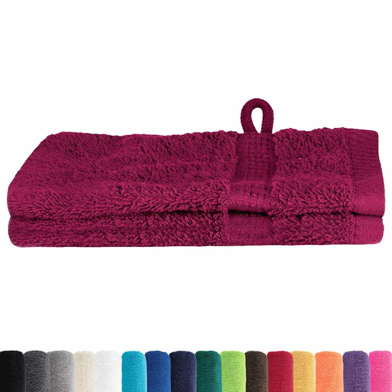 vidaXL Viesu dvielis SOLUND Bordo Kokvilna